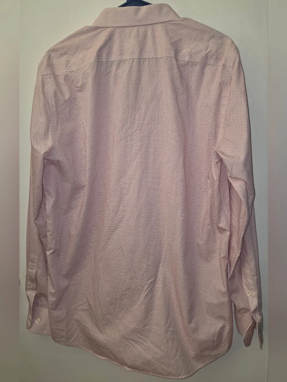 Banana Republic Men's Light Pink Microcheck Dress Shirt - Subtle Pattern